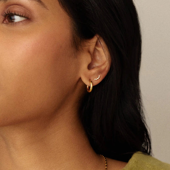 Classic Tunnel Mini Hoop Earrings | 18k Gold Plated Earrings Missoma 