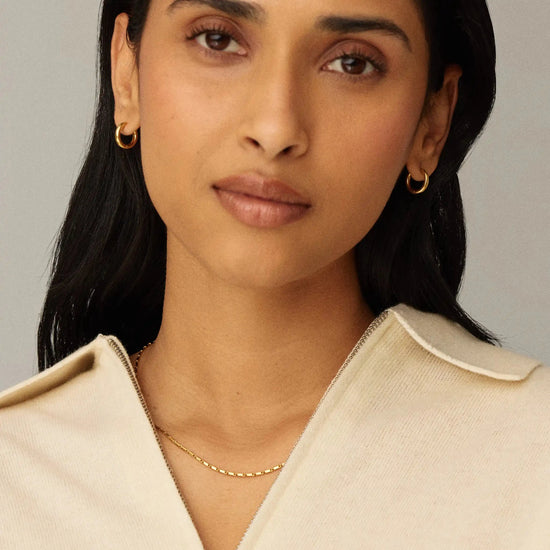 Classic Tunnel Mini Hoop Earrings | 18k Gold Plated Earrings Missoma 