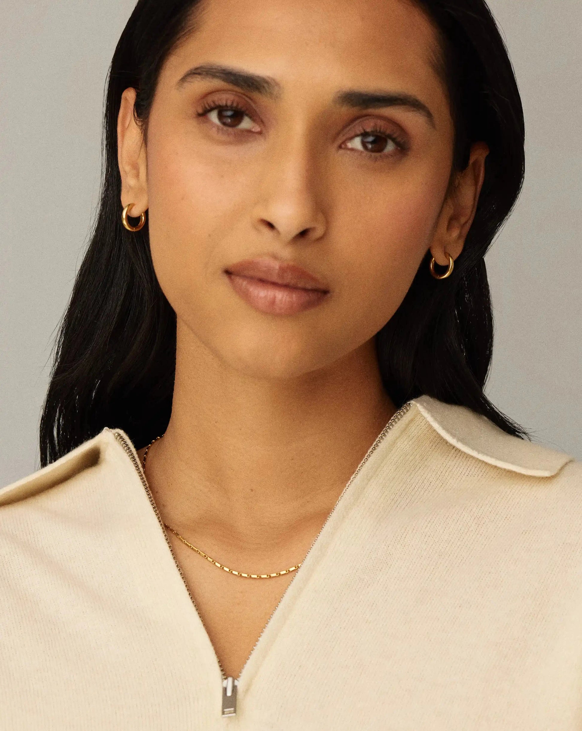 Classic Tunnel Mini Hoop Earrings | 18k Gold Plated Earrings Missoma 