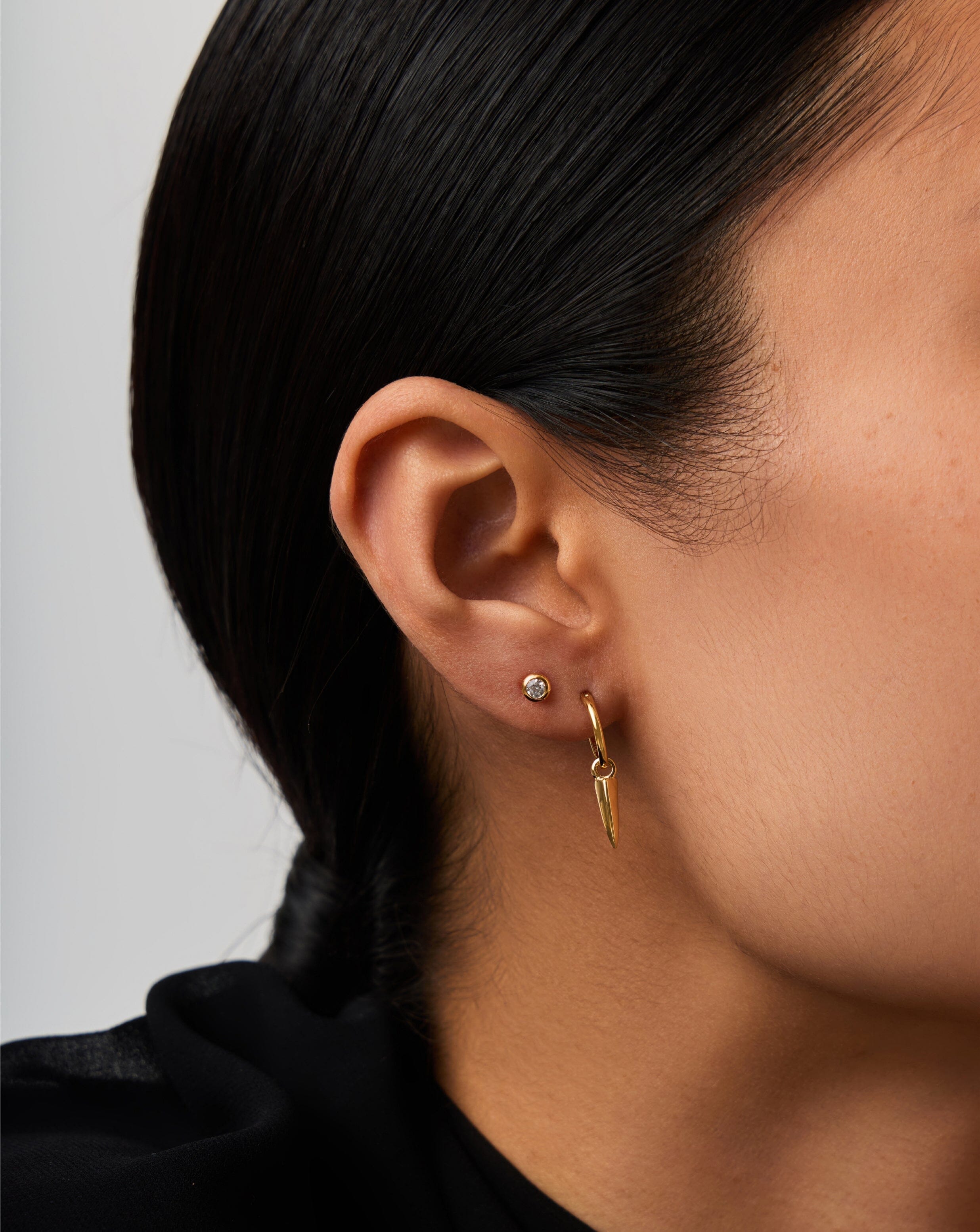 Claw Hoop & Stud Earrings Set | 18ct Gold Vermeil Layering Sets Missoma 