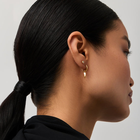 Claw Hoop & Stud Earrings Set | 18ct Gold Vermeil Layering Sets Missoma 