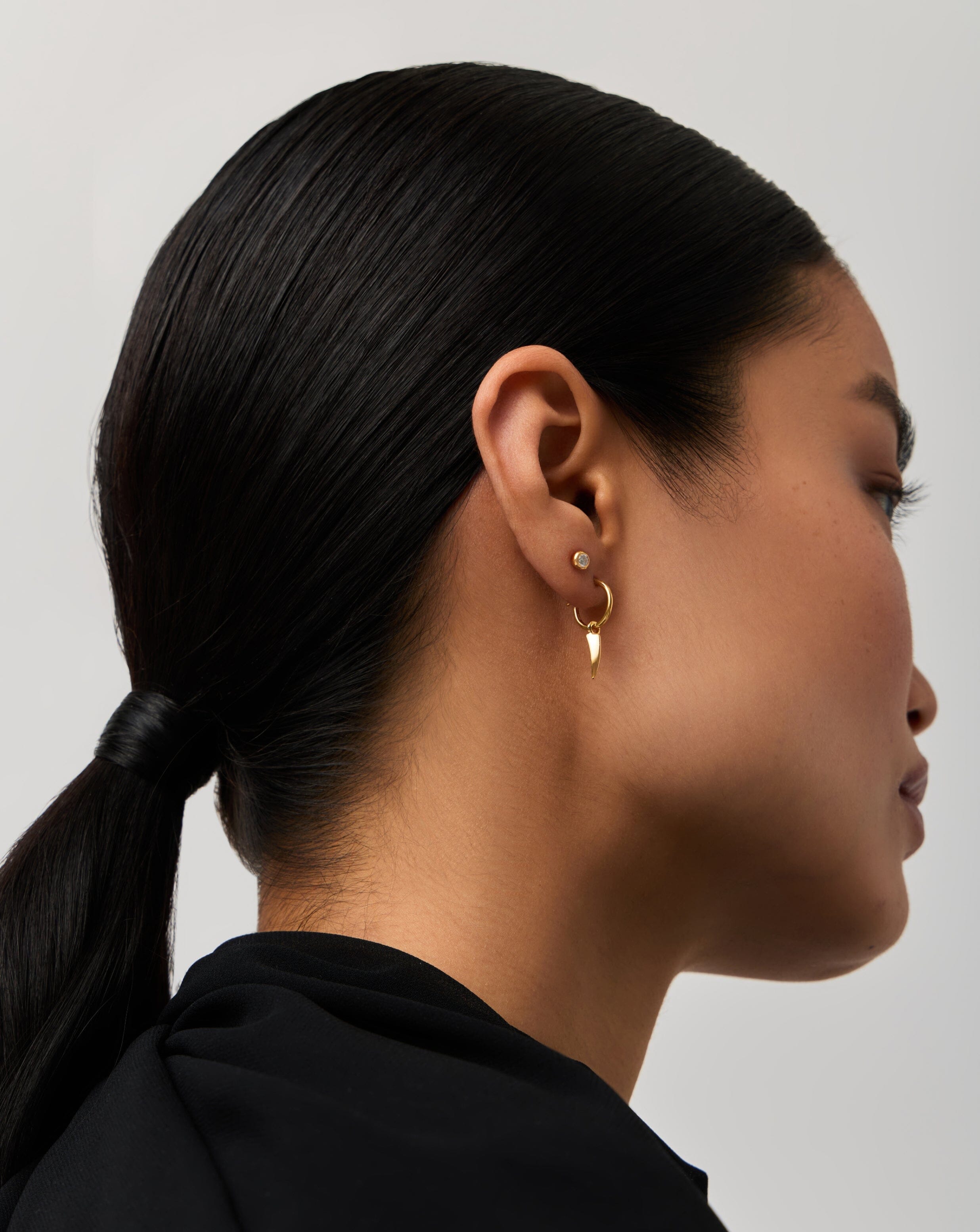 Claw Hoop & Stud Earrings Set | 18ct Gold Vermeil Layering Sets Missoma 