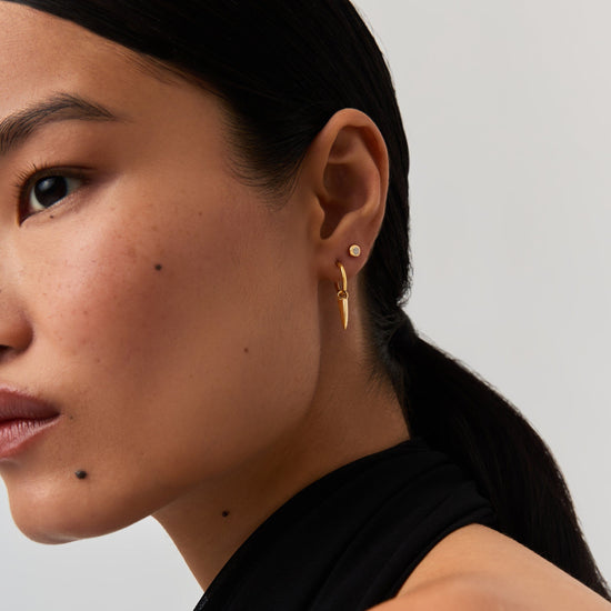 Claw Hoop & Stud Earrings Set | 18ct Gold Vermeil Layering Sets Missoma 