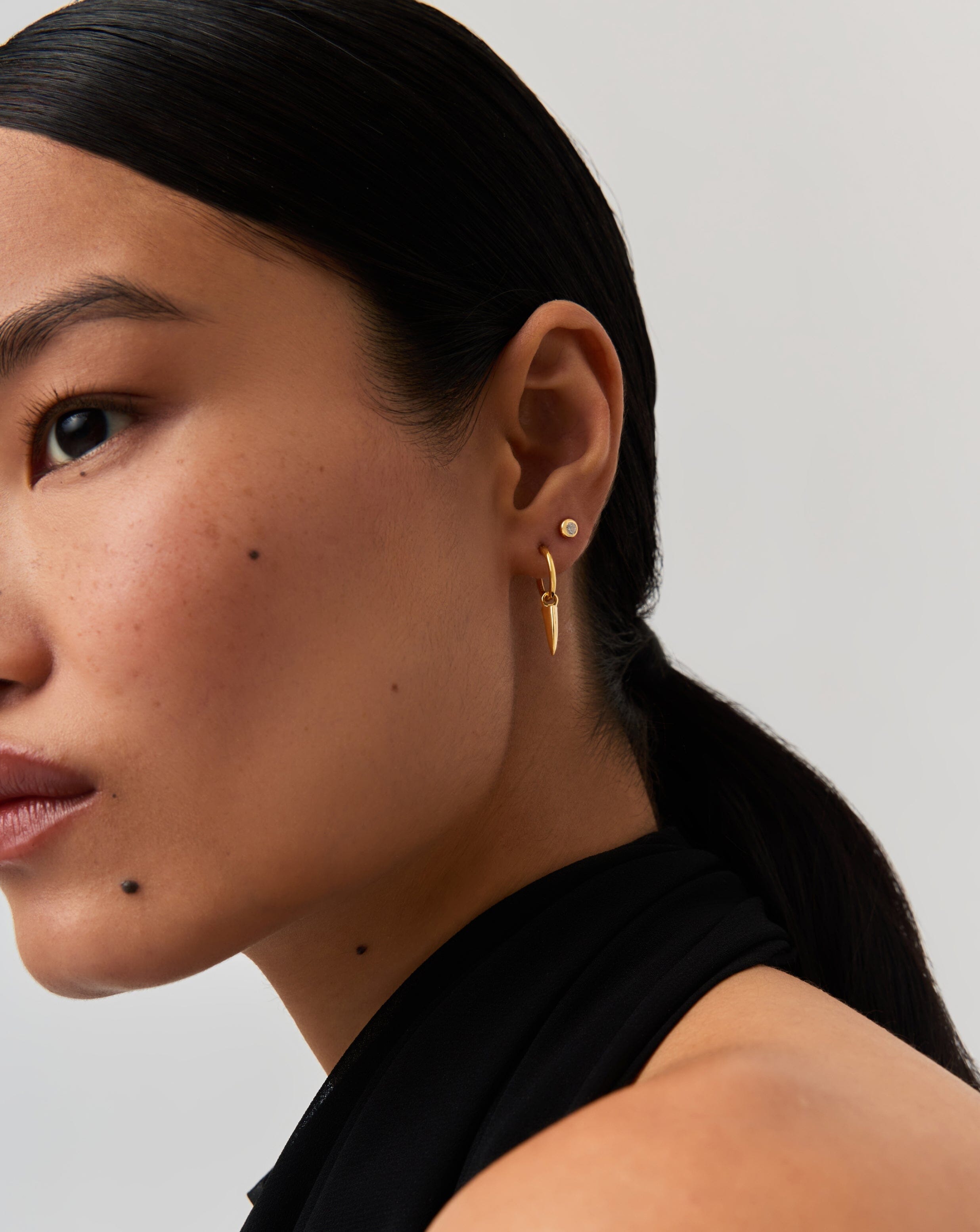 Claw Hoop & Stud Earrings Set | 18ct Gold Vermeil Layering Sets Missoma 