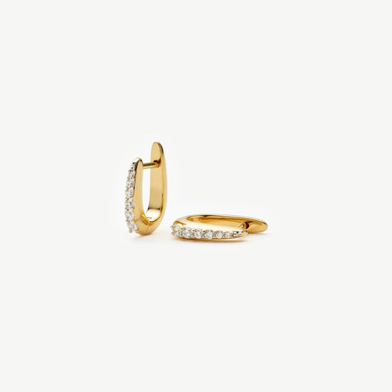 Claw Pave Huggies | 18k Gold Plated/Cubic Zirconia Earrings Missoma 