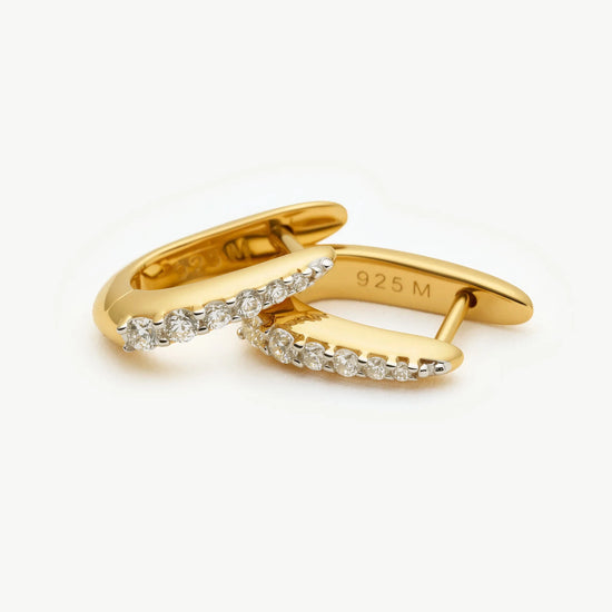 Claw Pave Huggies | 18k Gold Vermeil/Pavé Earrings Missoma 