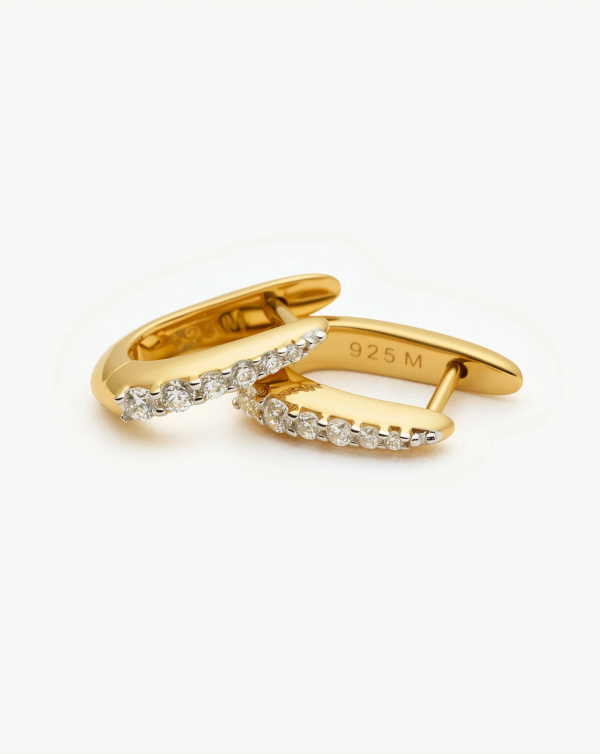 Claw Pave Huggies | 18k Gold Vermeil/Pavé Earrings Missoma 
