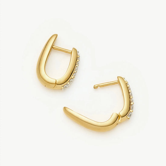 Claw Pave Huggies | 18k Gold Vermeil/Pavé Earrings Missoma 