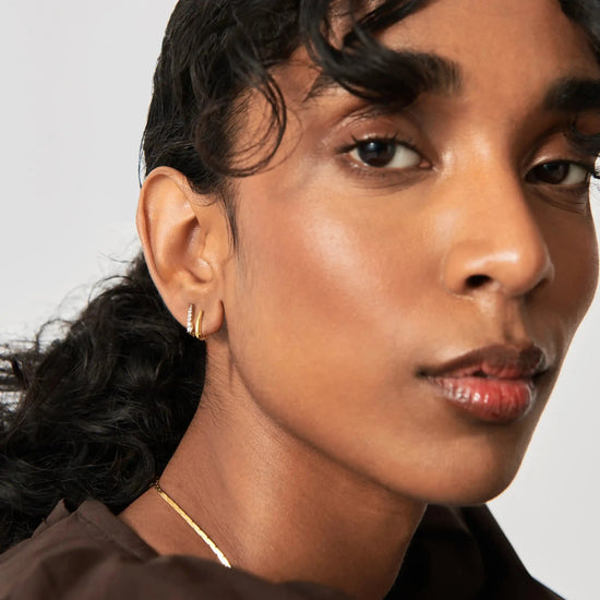 Claw Pave Huggies Earring Set | 18k Gold Vermeil/Pavé Earrings Missoma 