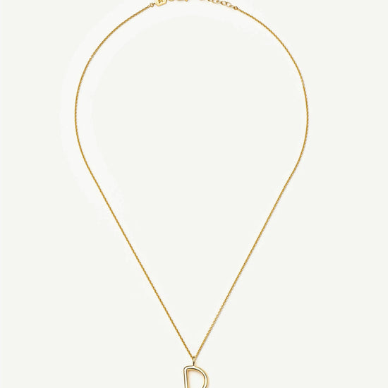 Curly Molten Initial Pendant Necklace - D | 18k Gold Vermeil Necklaces Missoma 