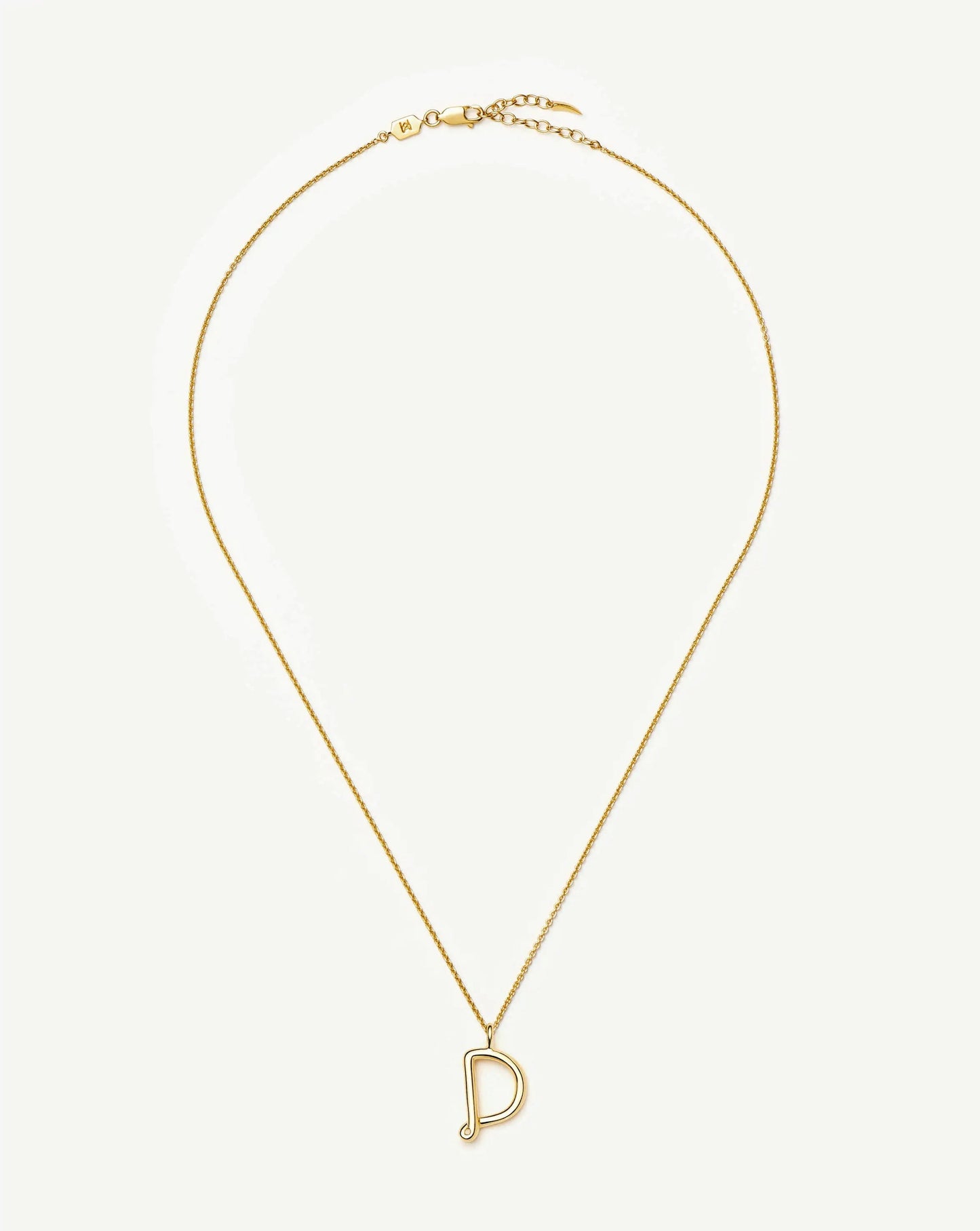 Curly Molten Initial Pendant Necklace - D | 18k Gold Vermeil Necklaces Missoma 