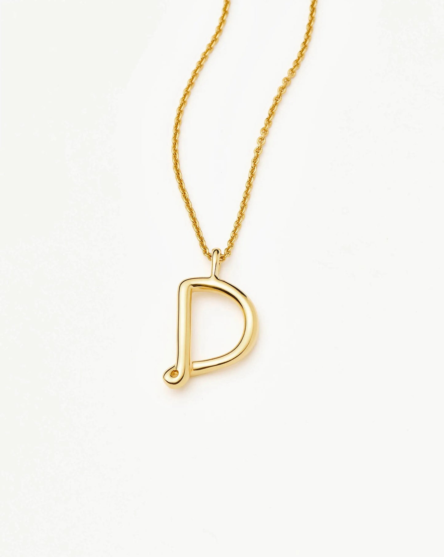 Curly Molten Initial Pendant Necklace - D | 18k Gold Vermeil Necklaces Missoma 