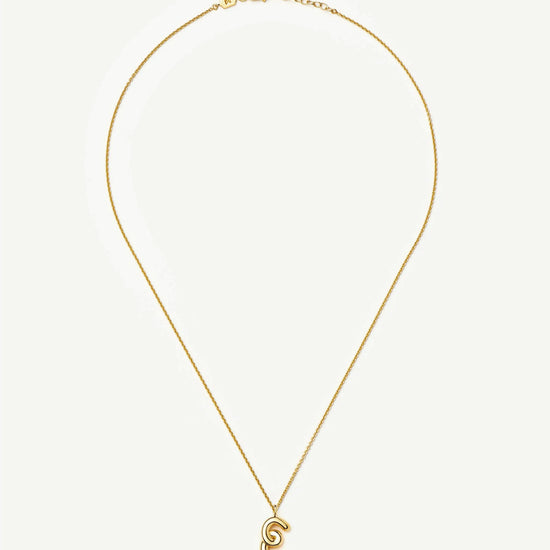 Curly Molten Initial Pendant Necklace - E | 18k Gold Vermeil Necklaces Missoma 