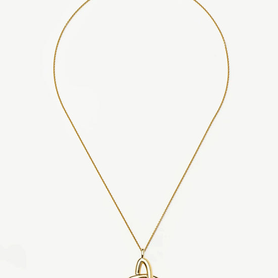 Curly Molten Initial Pendant Necklace - Initial A | 18k Gold Vermeil Necklaces Missoma 