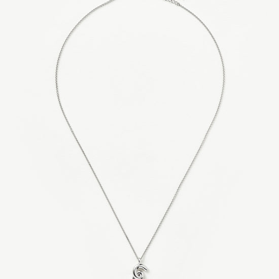 Curly Molten Initial Pendant Necklace - Initial E | Sterling Silver Necklaces Missoma 