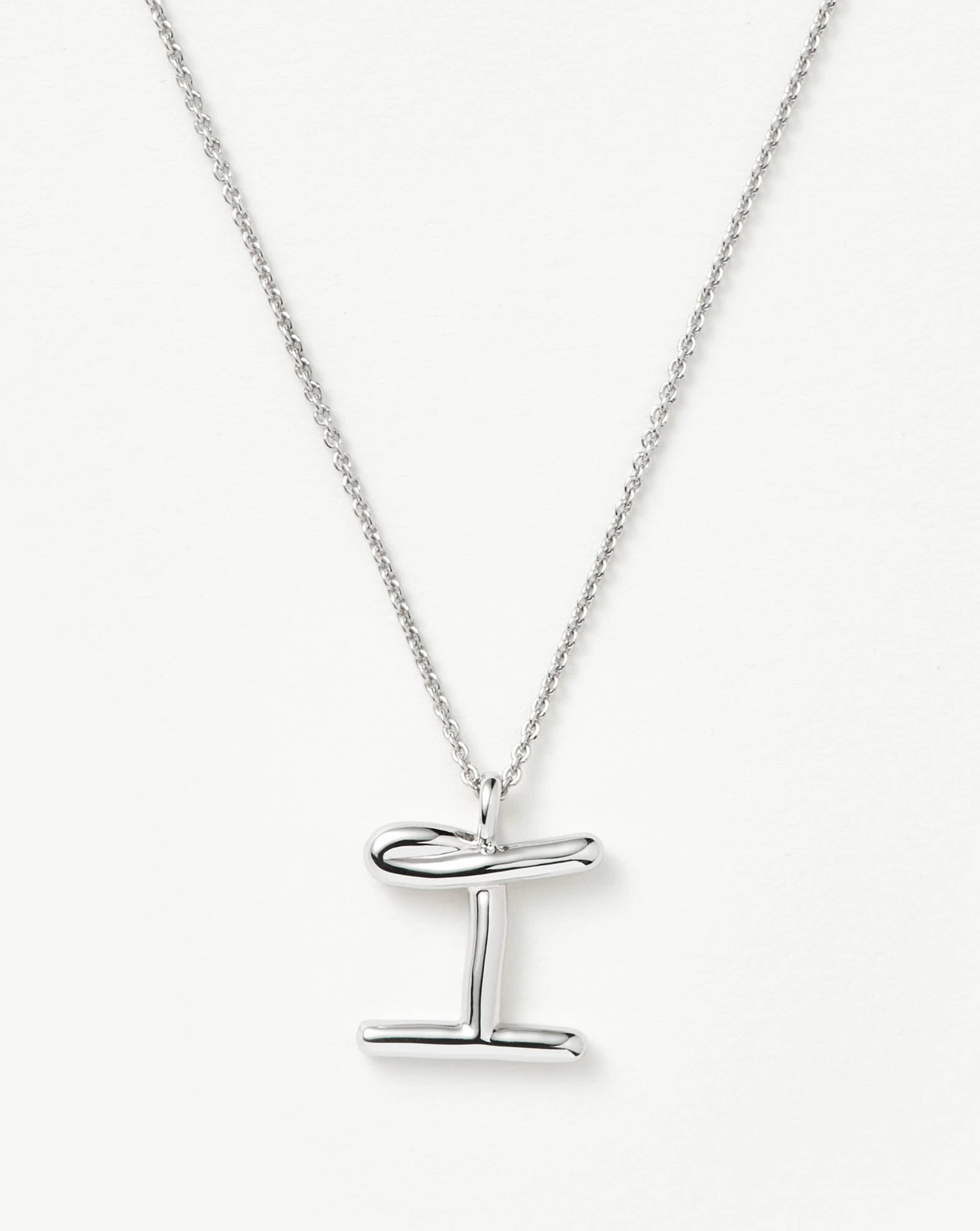 Curly Molten Initial Pendant Necklace - Initial I | Sterling Silver Necklaces Missoma 