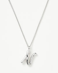Curly Molten Initial Pendant Necklace - Initial K | Sterling Silver Necklaces Missoma 