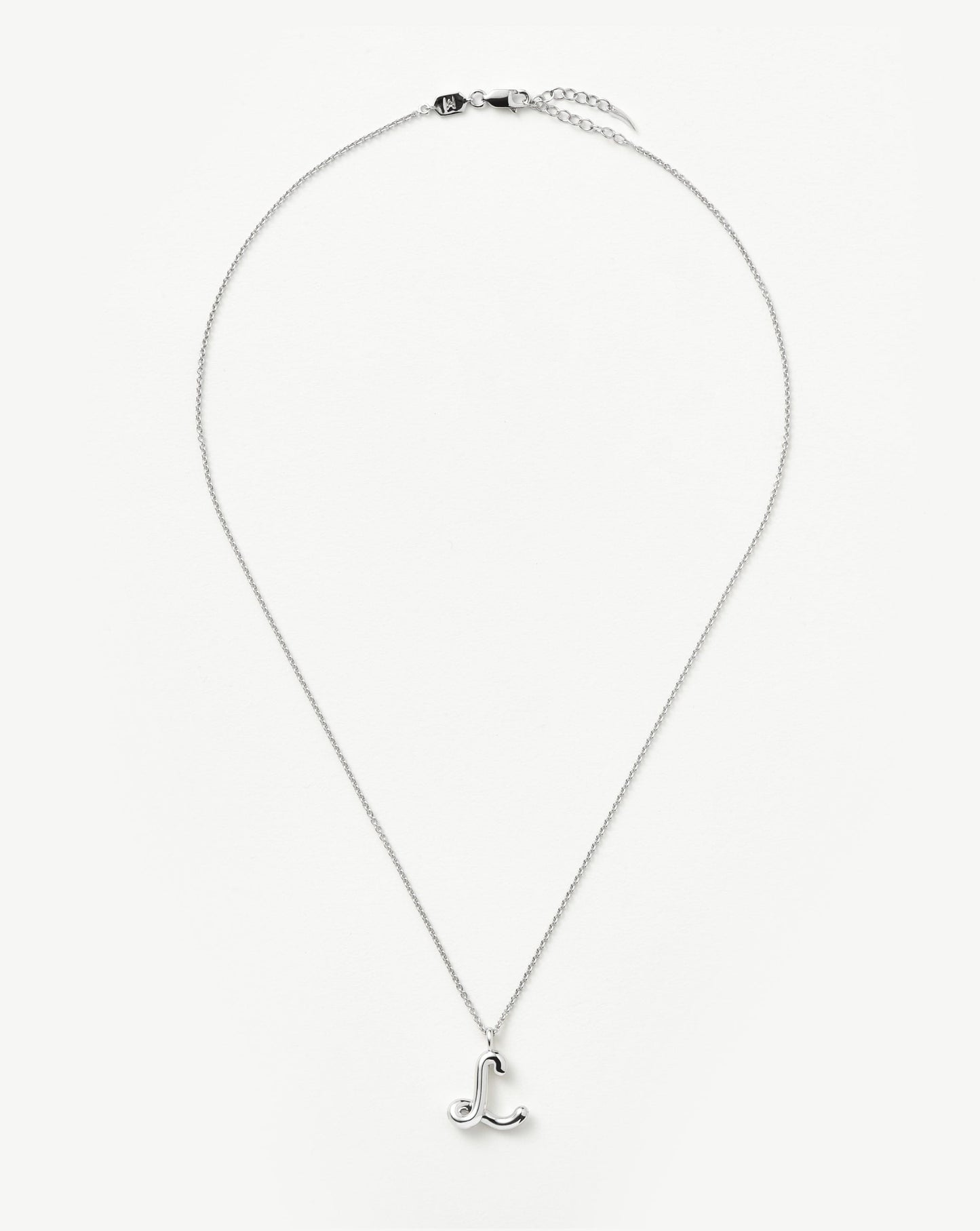 Curly Molten Initial Pendant Necklace - Initial L | Sterling Silver Necklaces Missoma 
