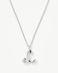 Curly Molten Initial Pendant Necklace - Initial L | Sterling Silver Necklaces Missoma 