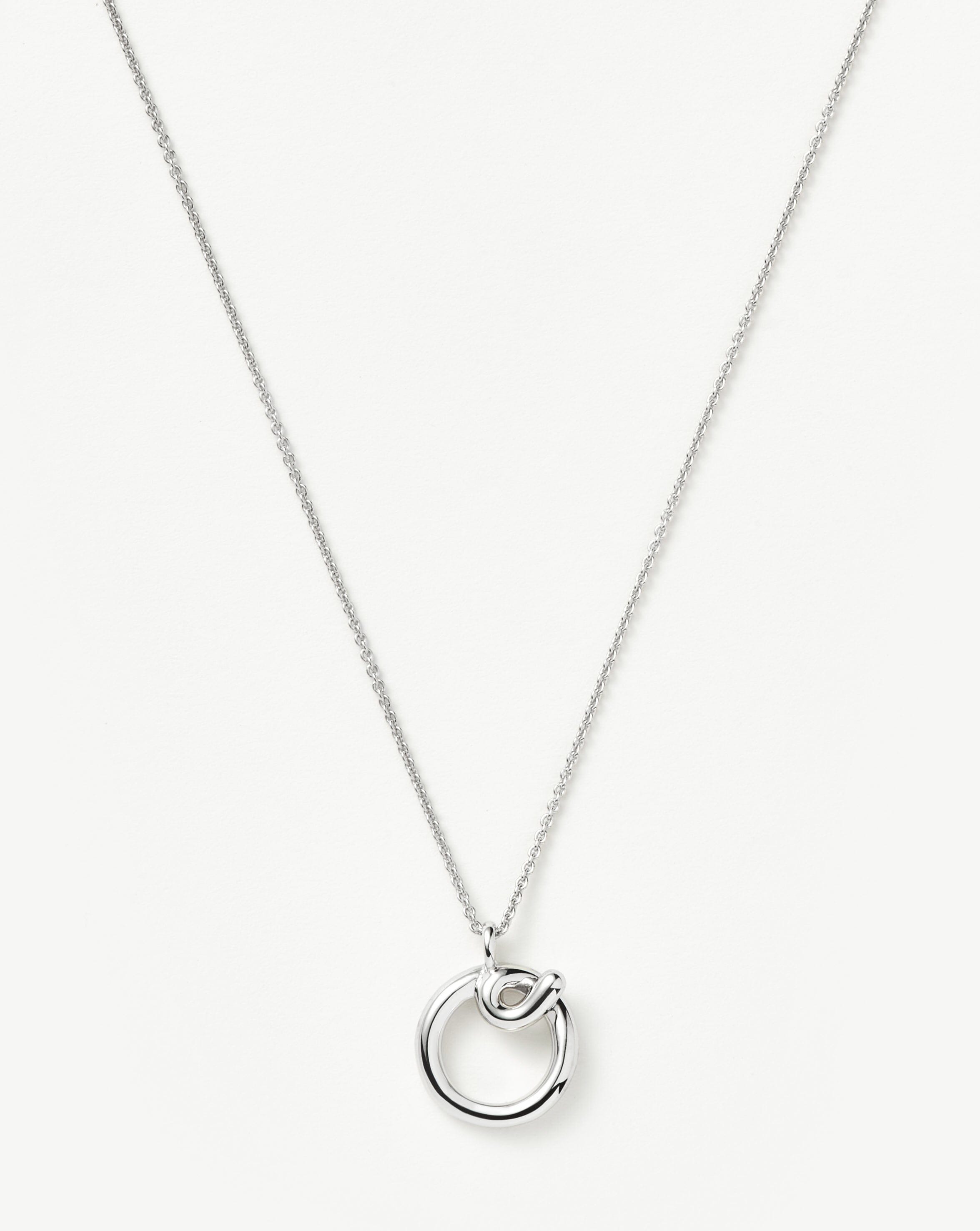 Curly Molten Initial Pendant Necklace - Initial O | Sterling Silver Necklaces Missoma 