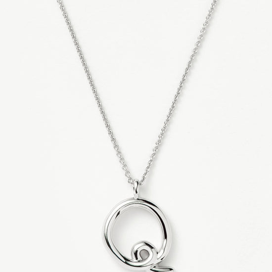 Curly Molten Initial Pendant Necklace - Initial Q | Sterling Silver Necklaces Missoma 
