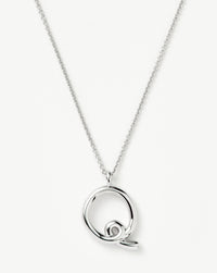 Curly Molten Initial Pendant Necklace - Initial Q | Sterling Silver Necklaces Missoma 