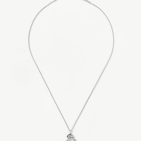 Curly Molten Initial Pendant Necklace - Initial S | Sterling Silver Necklaces Missoma 