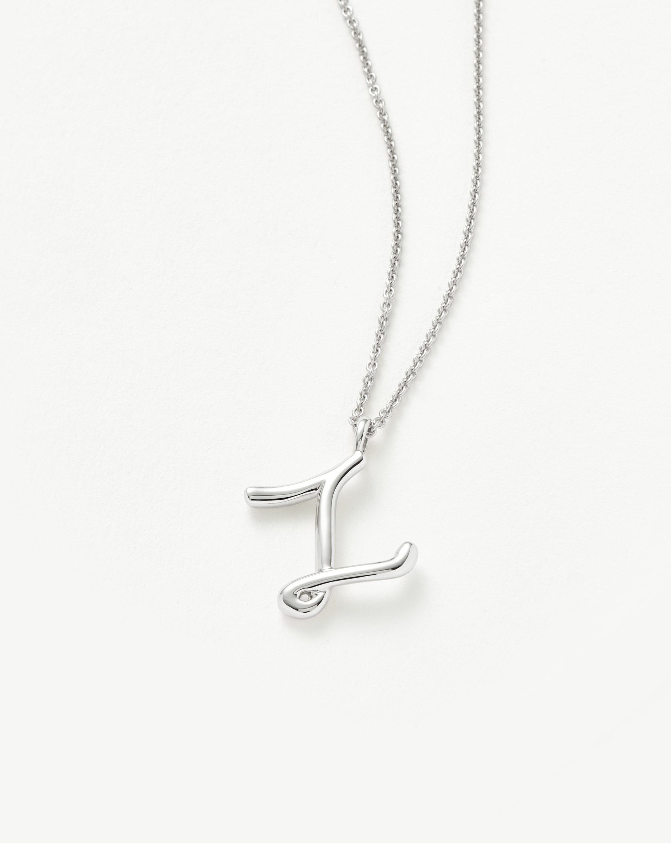Curly Molten Initial Pendant Necklace - Initial Z | Sterling Silver Necklaces Missoma 