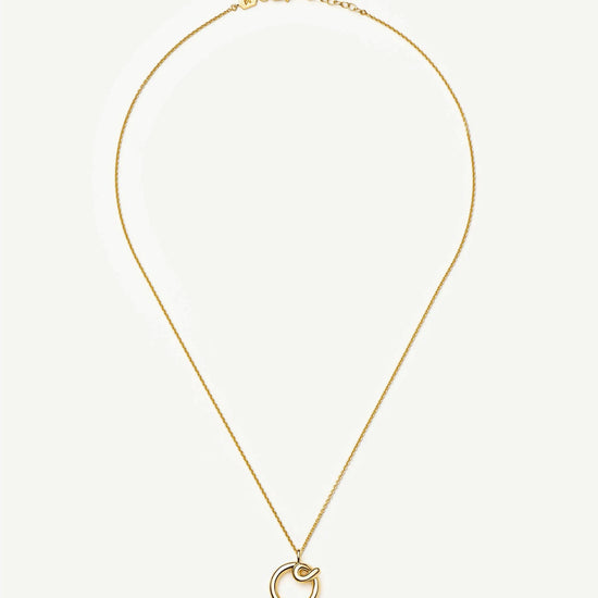 Curly Molten Initial Pendant Necklace - O | 18k Gold Vermeil Necklaces Missoma 
