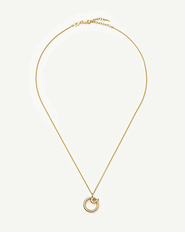 Curly Molten Initial Pendant Necklace - O | 18k Gold Vermeil Necklaces Missoma 