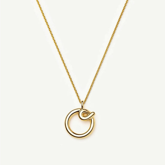 Curly Molten Initial Pendant Necklace - O | 18k Gold Vermeil Necklaces Missoma 