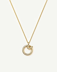Curly Molten Initial Pendant Necklace - O | 18k Gold Vermeil Necklaces Missoma 
