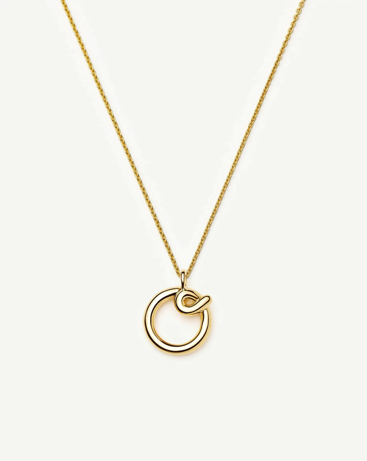 Curly Molten Initial Pendant Necklace - O | 18k Gold Vermeil Necklaces Missoma 