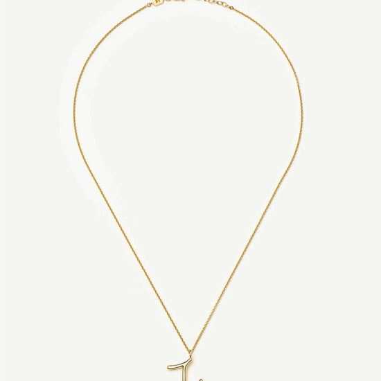 Curly Molten Initial Pendant Necklace - Z | 18k Gold Vermeil Necklaces Missoma 
