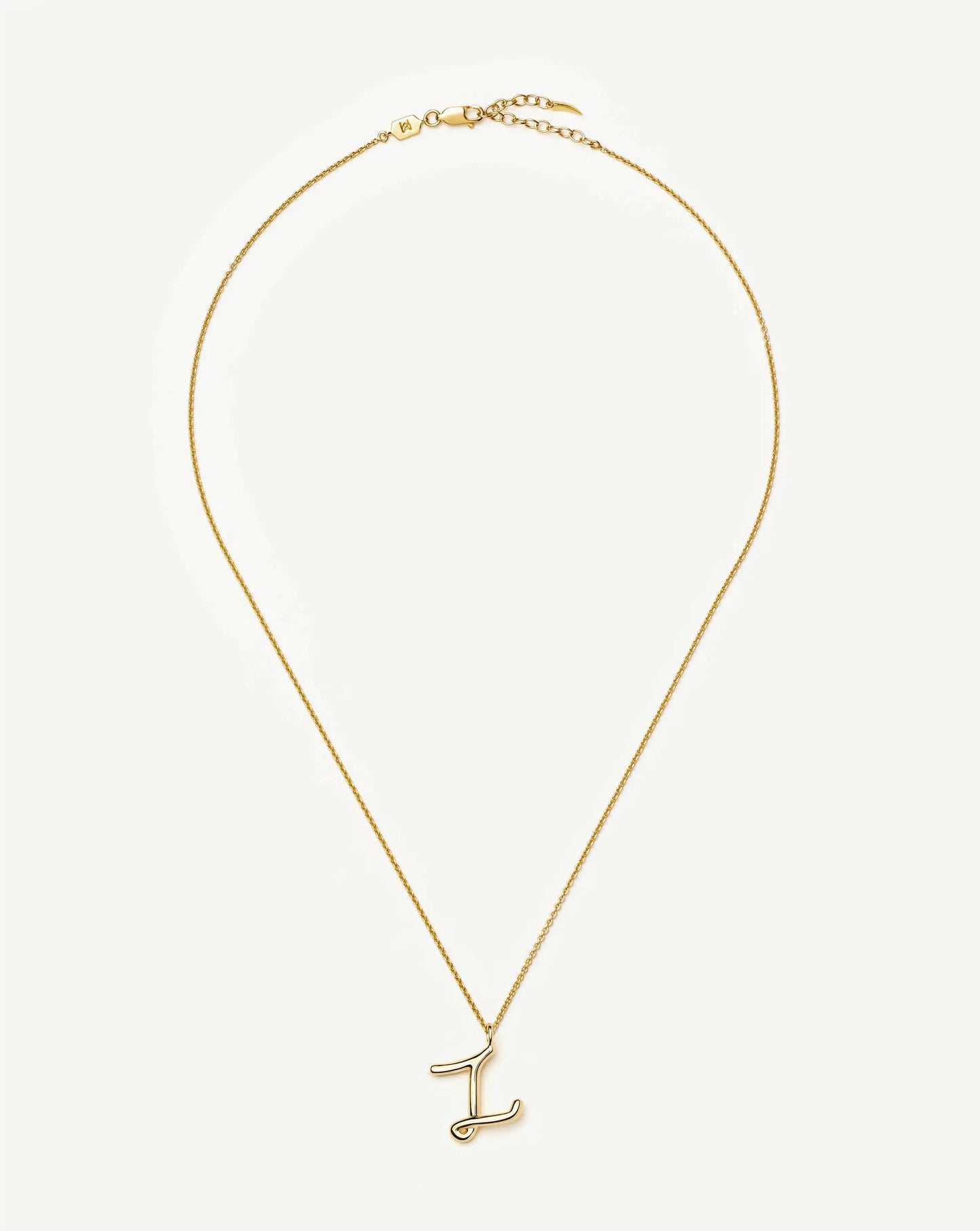 Curly Molten Initial Pendant Necklace - Z | 18k Gold Vermeil Necklaces Missoma 