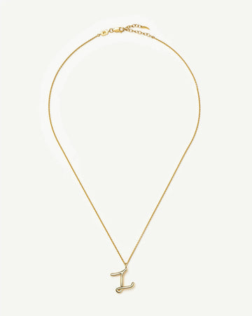 Curly Molten Initial Pendant Necklace - Z | 18k Gold Vermeil Necklaces Missoma 