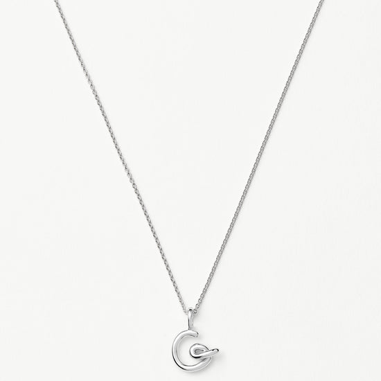 Curly Molten Mini Initial Necklace - G | Sterling Silver Necklaces Missoma 