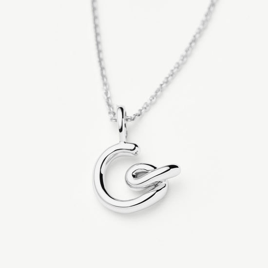 Curly Molten Mini Initial Necklace - G | Sterling Silver Necklaces Missoma 