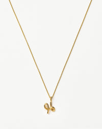 Curly Molten Mini Initial Necklace - H | 18k Gold Vermeil Necklaces Missoma 