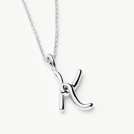 Curly Molten Mini Initial Necklace - K | Sterling Silver Necklaces Missoma 