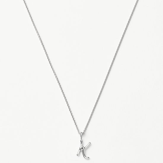 Curly Molten Mini Initial Necklace - K | Sterling Silver Necklaces Missoma 