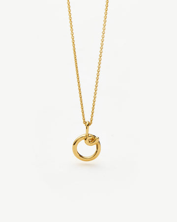 Curly Molten Mini Initial Necklace - O | 18k Gold Vermeil Necklaces Missoma 