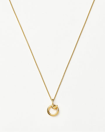 Curly Molten Mini Initial Necklace - O | 18k Gold Vermeil Necklaces Missoma 