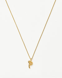 Curly Molten Mini Initial Necklace - P | 18k Gold Vermeil Necklaces Missoma 