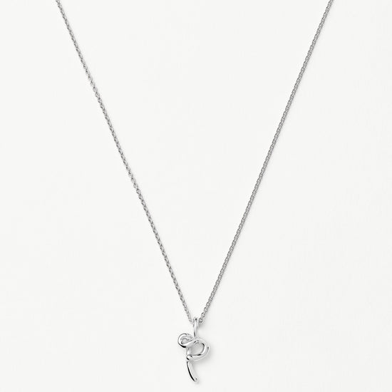 Curly Molten Mini Initial Necklace - P | Sterling Silver Necklaces Missoma 