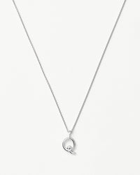 Curly Molten Mini Initial Necklace - Q | Sterling Silver Necklaces Missoma 