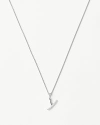 Curly Molten Mini Initial Necklace - Y | Sterling Silver Necklaces Missoma 