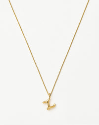 Curly Molten Mini Initial Necklace - Z | 18k Gold Vermeil Necklaces Missoma 