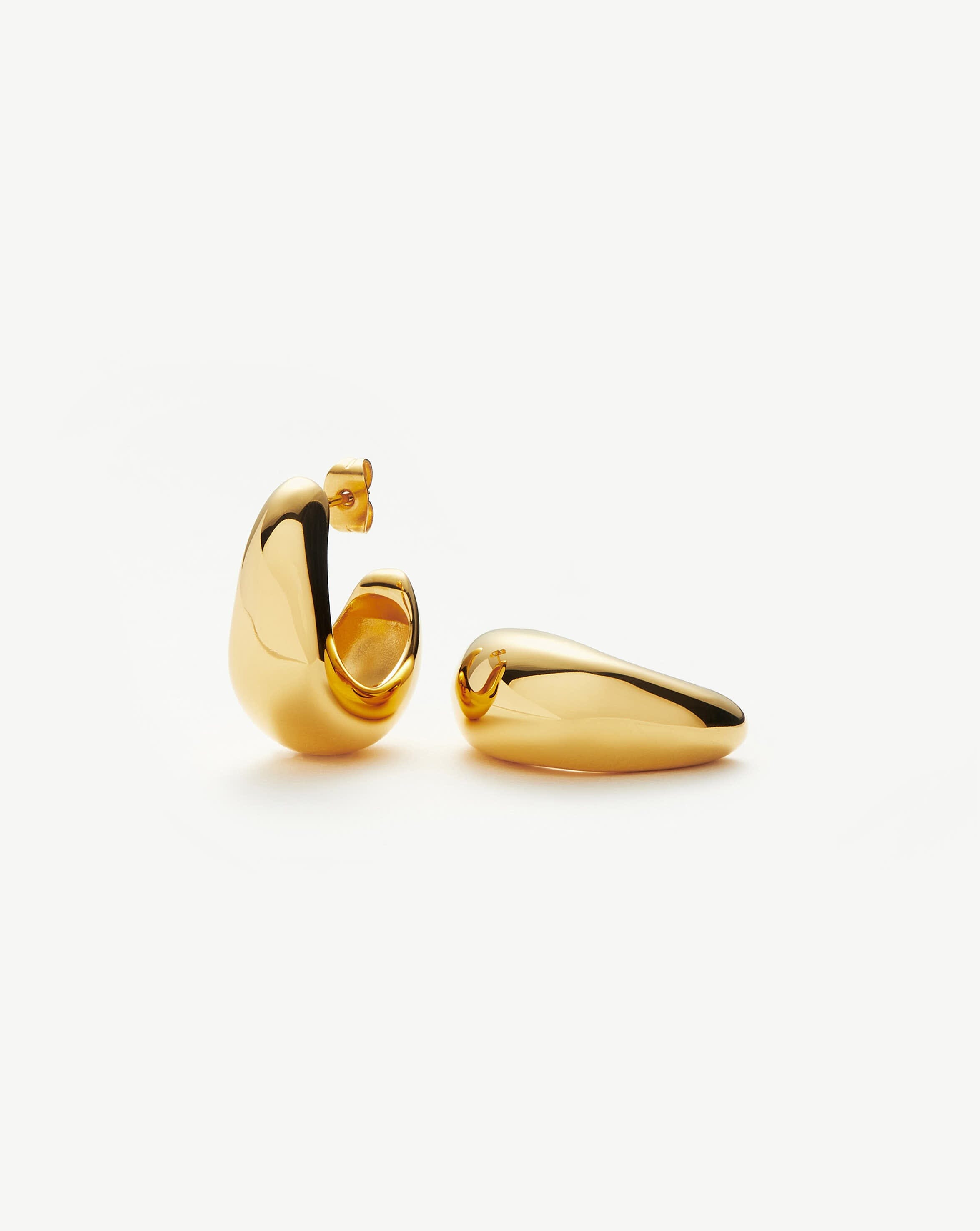 Dome Medium Hoop Earrings | 18k Gold Plated Earrings Missoma 