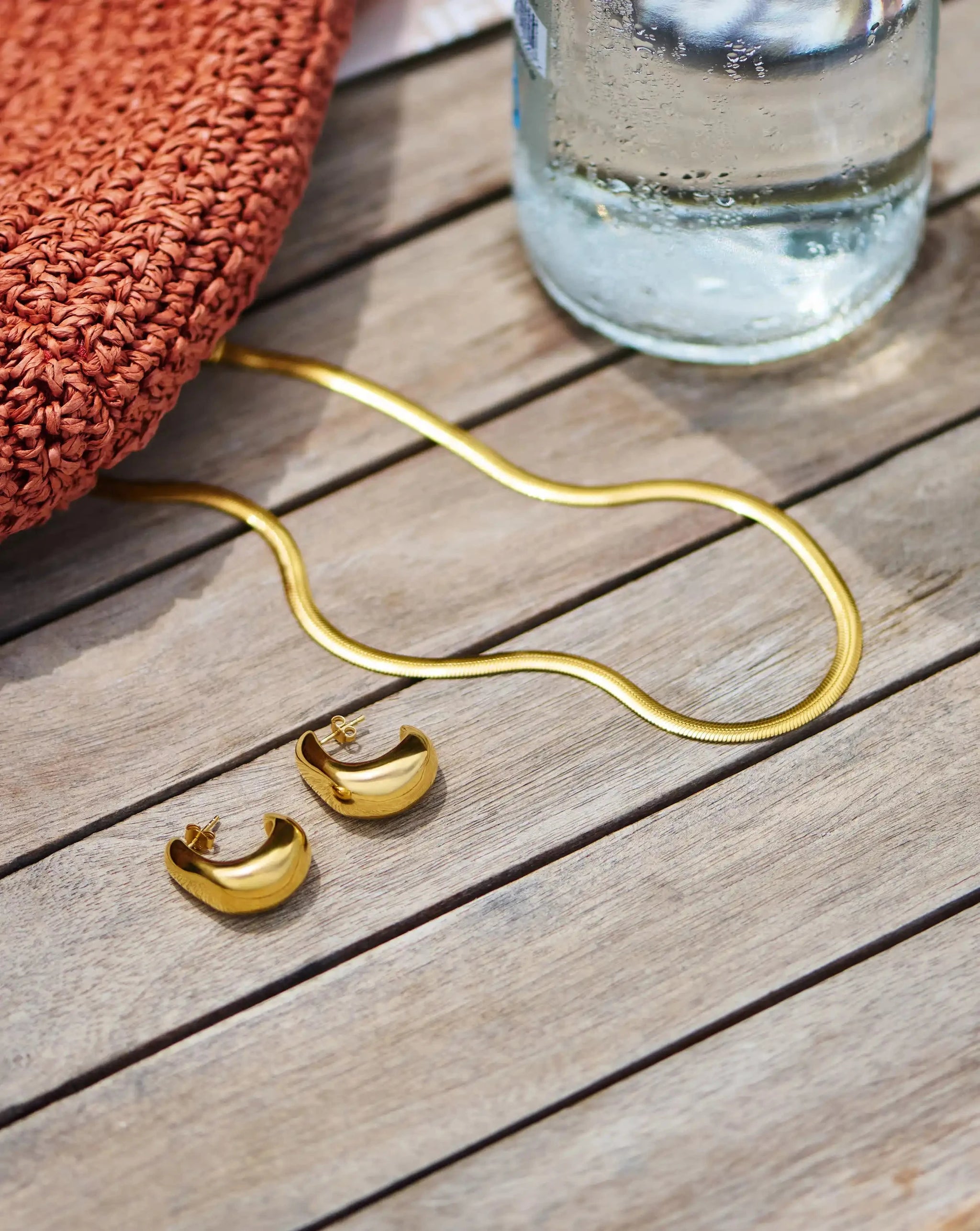 Dome Medium Hoop Earrings | 18k Gold Plated Earrings Missoma 